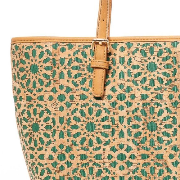 Miztique Bags Miztique Laser Cut Boho Cork Tote Large Handbag